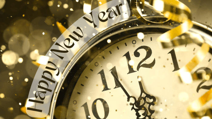 Silvester Countdown Uhr - Happy New Year
