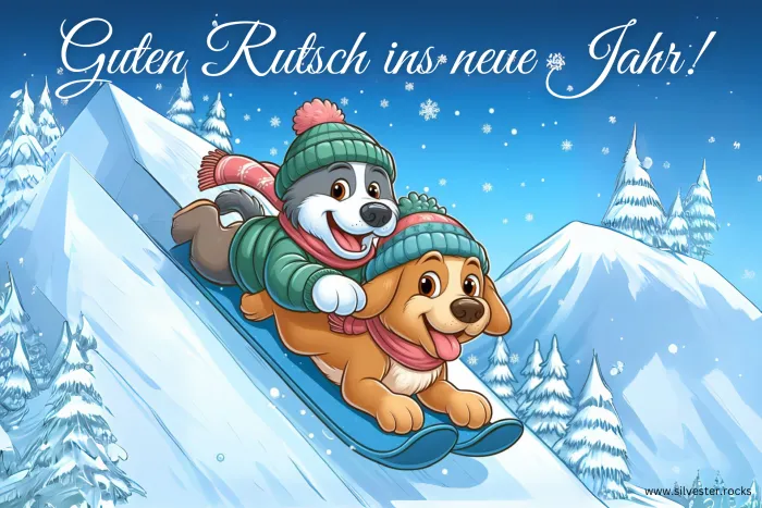 Hunde auf Skiern