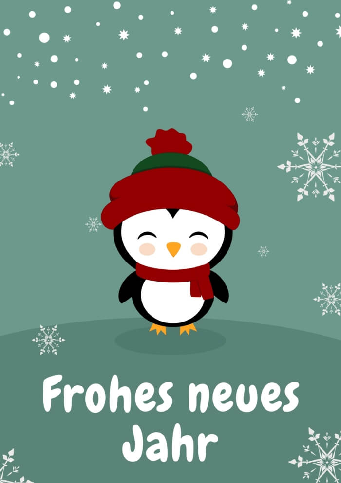 Frohes neues Jahr Pinguin