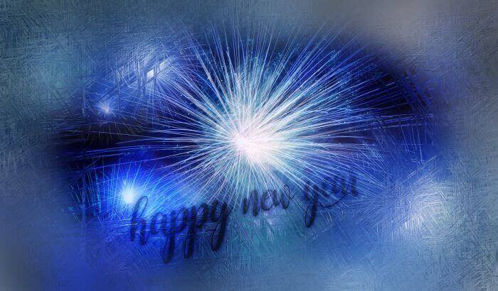 Feuerwerk in blau