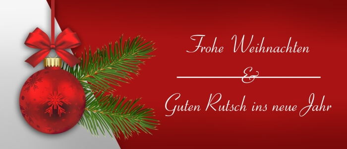 Frohe Weihnachten & Guten Rutsch!