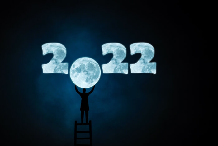 Nachthimmel Mond 2022