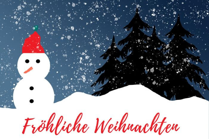 Fröhliche Weihnachten Schneemann