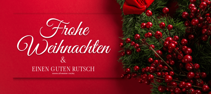 Frohe Weihnachten Bild elegent, rot und Kranz