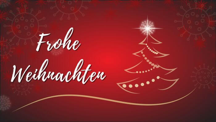 Frohe Weihnachten, Weihnachtsbaum rot