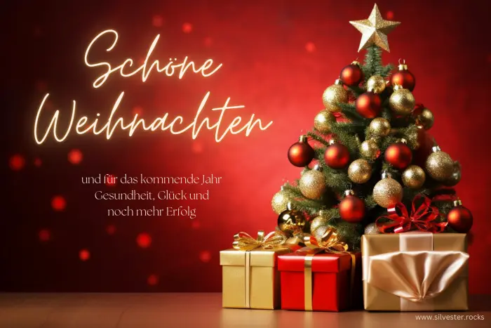 Schöne Weihnachten, Gesundheit, Glück und Erfolg